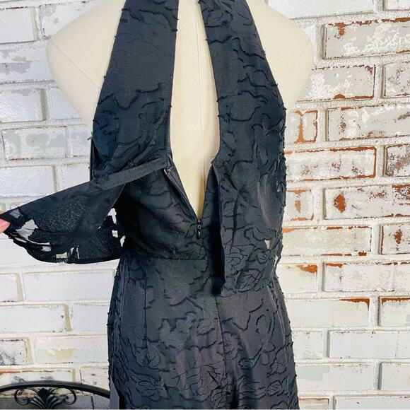 Lulus Lovely for Today Black Floral Burnout Mock Neck Jumpsuit - Picture 9 of 12